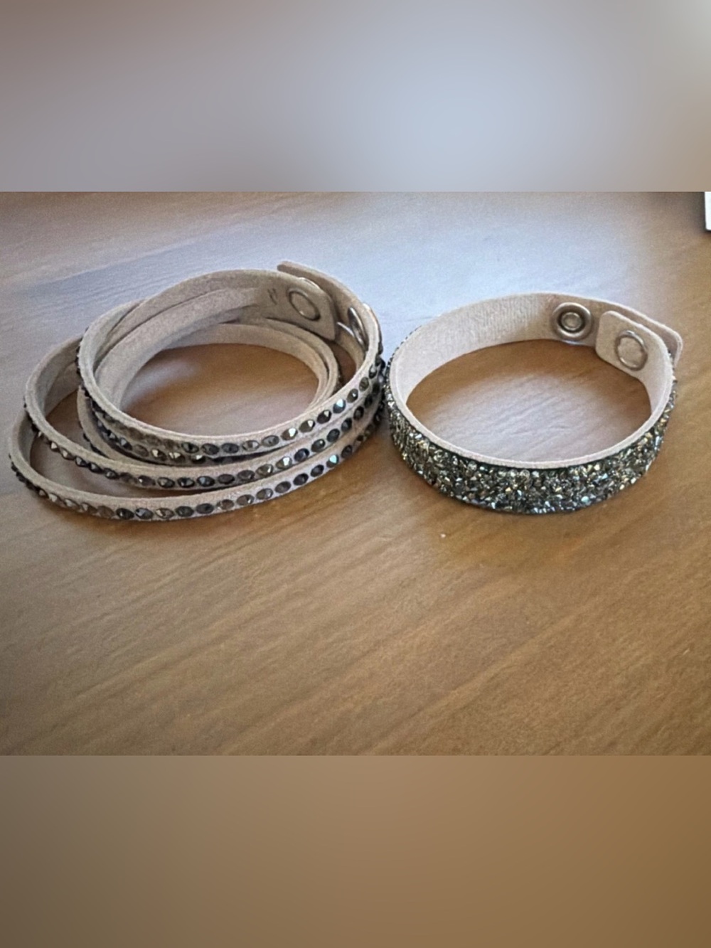 Swarovski Crystal slake wrap snap closure bracelets